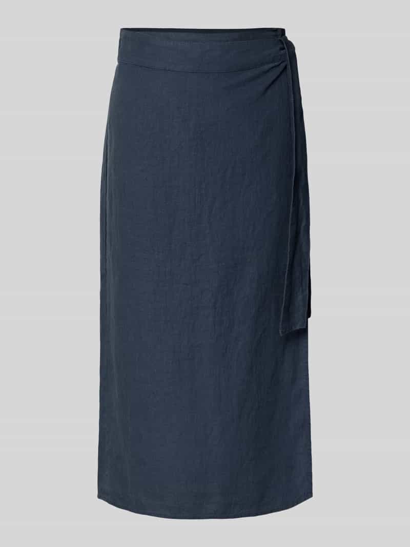 Marc O'Polo Uitlopende midirok in een wikkellook