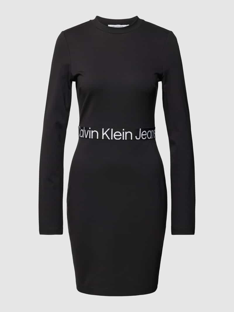 Calvin Klein Jeans Knielange jurk met elastische tailleband model 'MILANO'