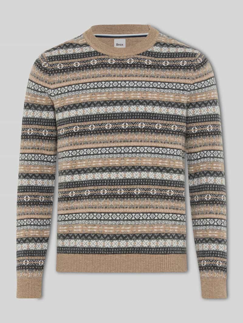 BRAX Pullover van kasjmier met ronde hals model 'Rick'
