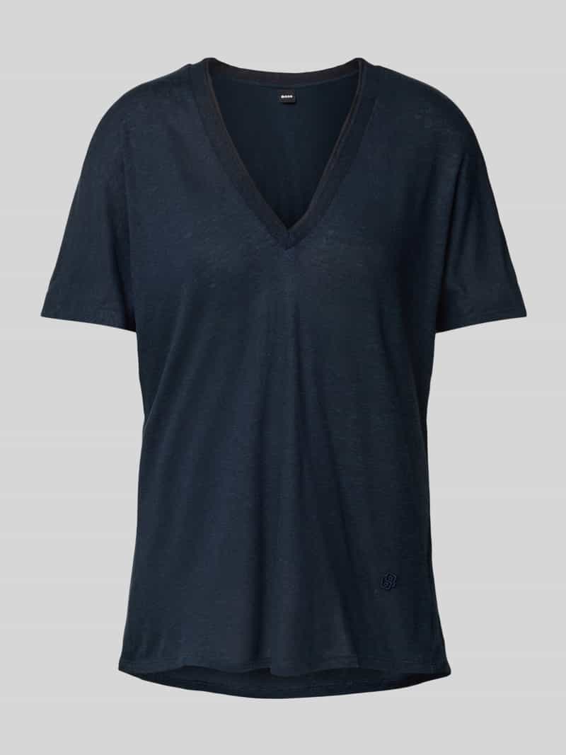 Boss T-shirt met V-hals model 'Eylina'