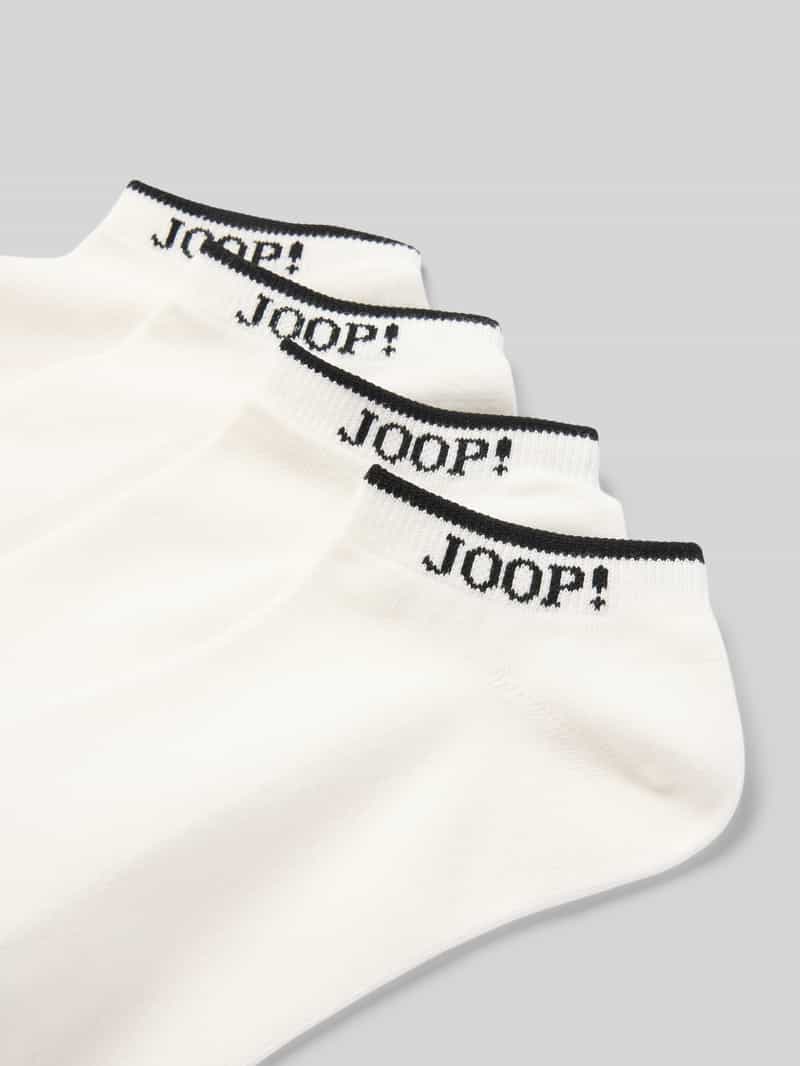 JOOP! Collection Sneakersokken met labeldetail in een set van 4 paar