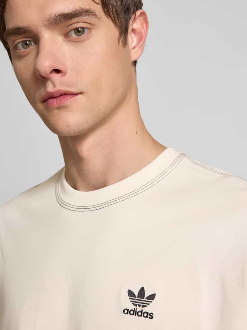 adidas Originals T-shirt met labelstitching en ronde hals