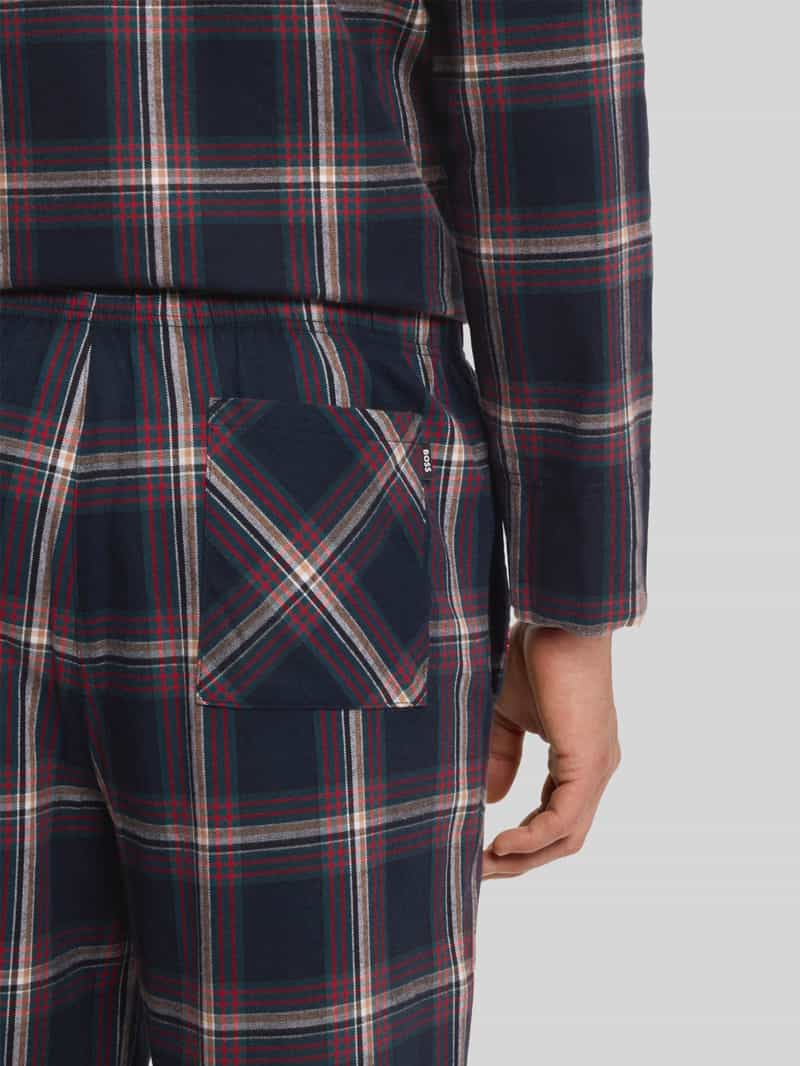 Boss Regular fit pyjamabroek van een mix van katoen en viscose model 'HOLIDAY PANTS'