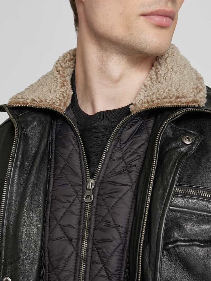gipsy Leren jack met klepzakken model 'JAEFF'