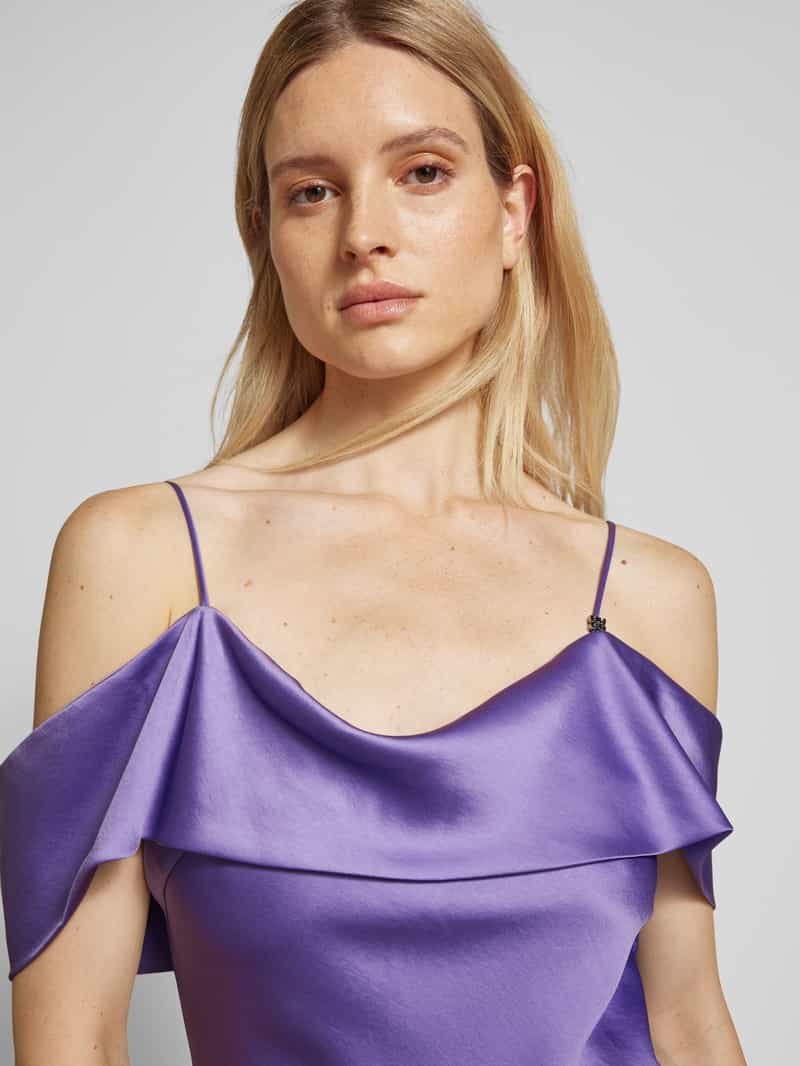 HUGO Midi-jurk met spaghettibandjes model 'Kendala'