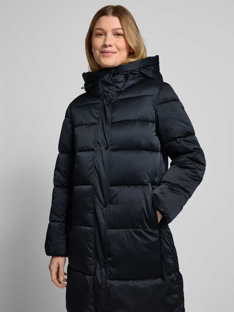 s.Oliver RED LABEL Regular fit gewatteerde lange jas in satijnlook