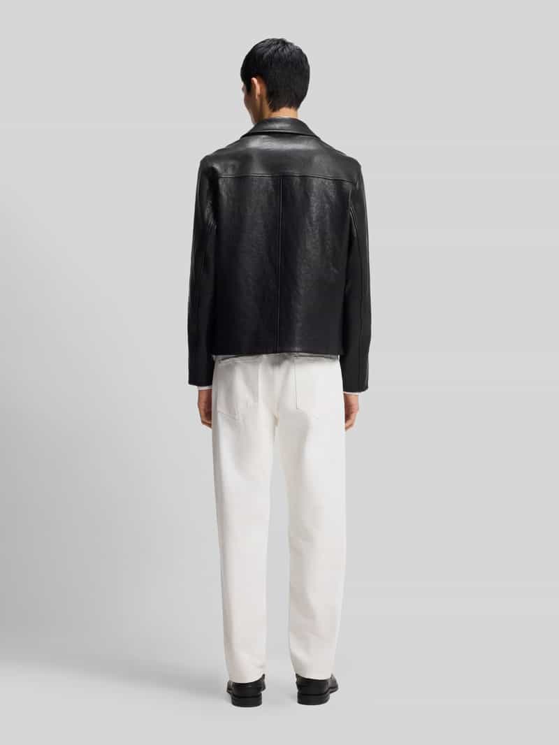 HUGO Regular fit leren jack van echt lamsleer model 'Liro'
