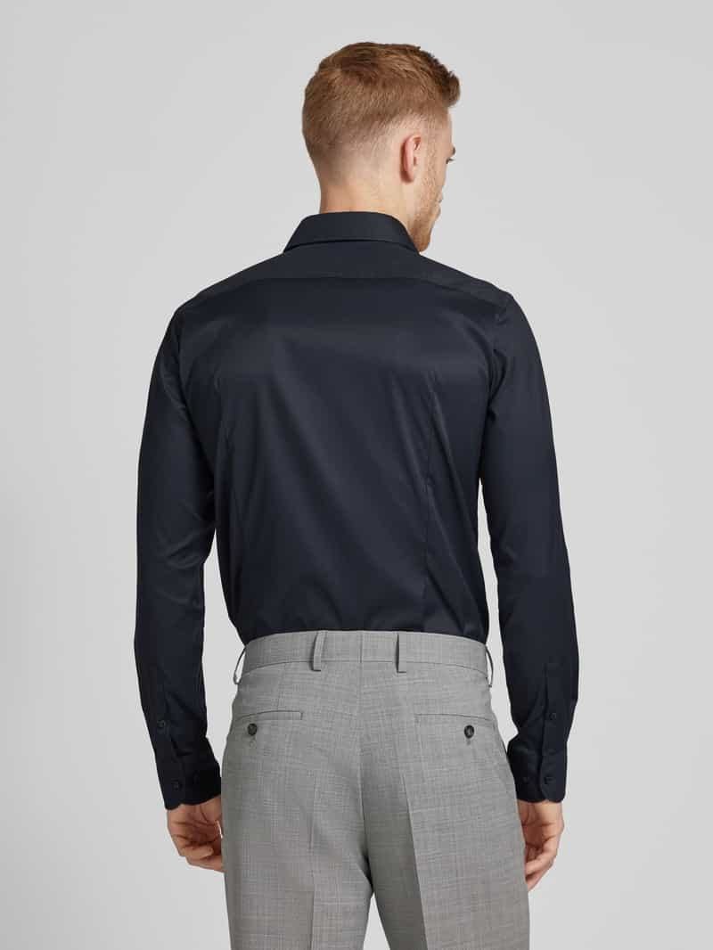 Boss Slim fit zakelijk overhemd van fijn twill met stretch zwart, foto 3