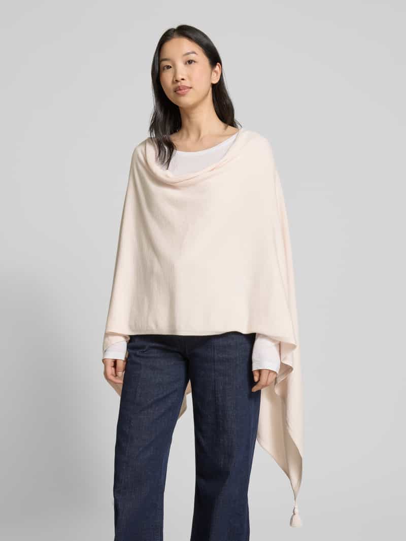 comma Gebreide poncho met kwastjes