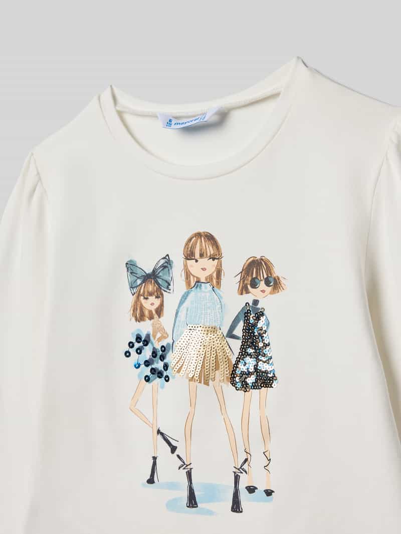 Mayoral Regular fit shirt met lange mouwen en motiefprint