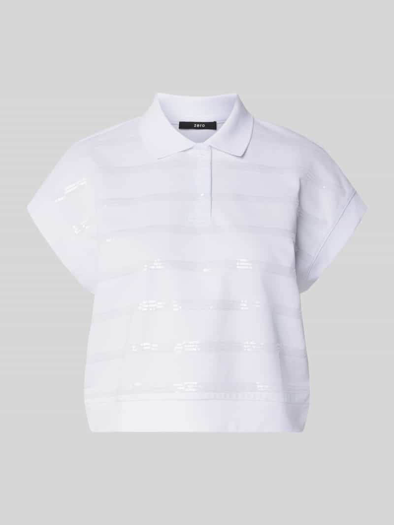 Zero T-shirt met platte kraag