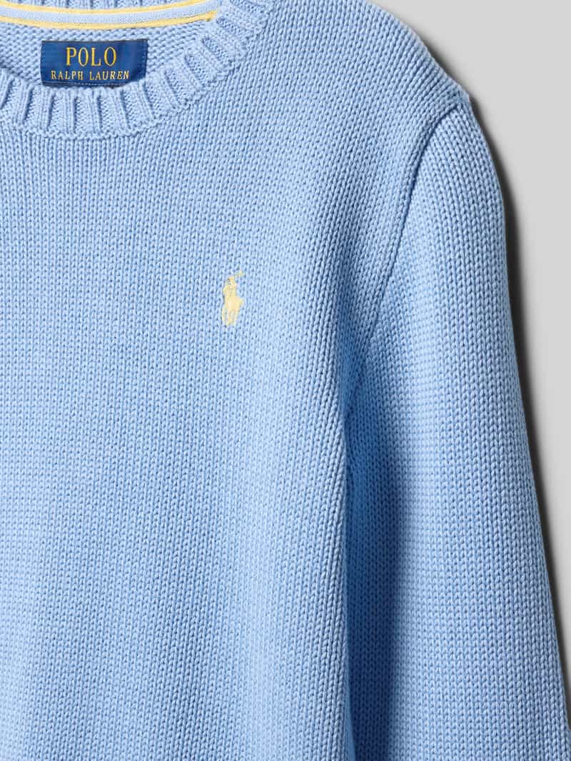 Polo Ralph Lauren Teens Gebreide pullover met ronde hals en labelstitching