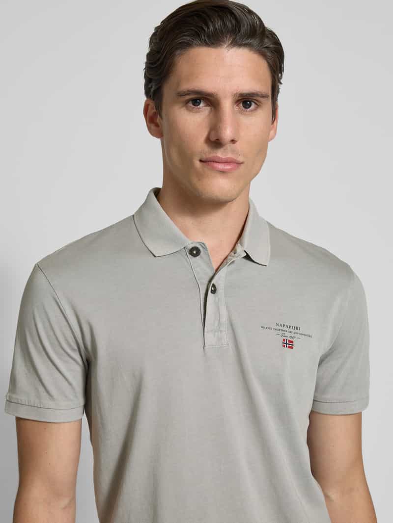 Napapijri Regular fit poloshirt met labelstitching model 'elbas'