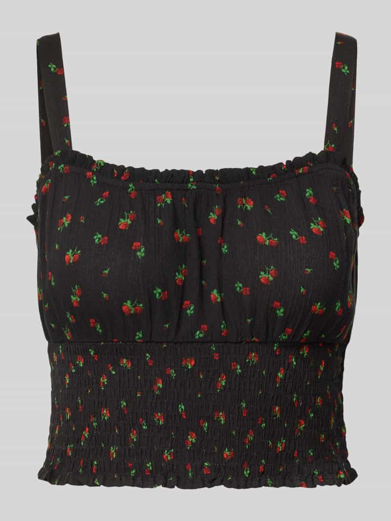 Review Korte top met smokdetails