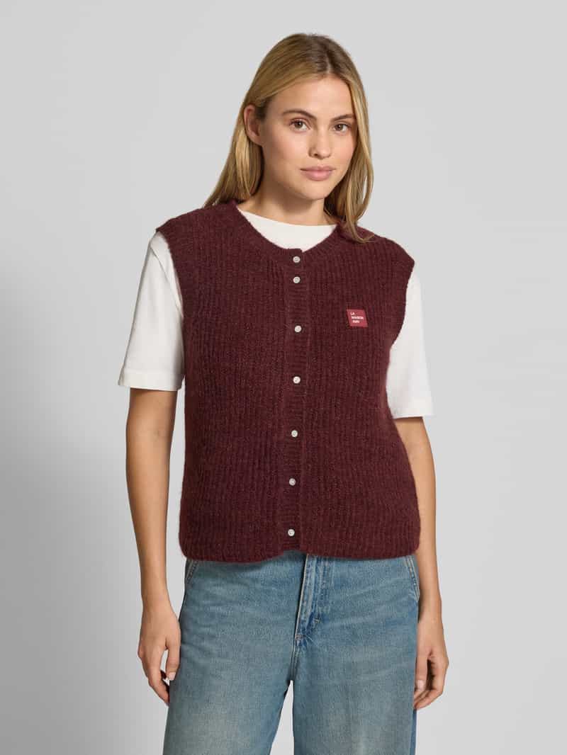 American vintage Regular fit bodywarmer met alpacawol-anteil