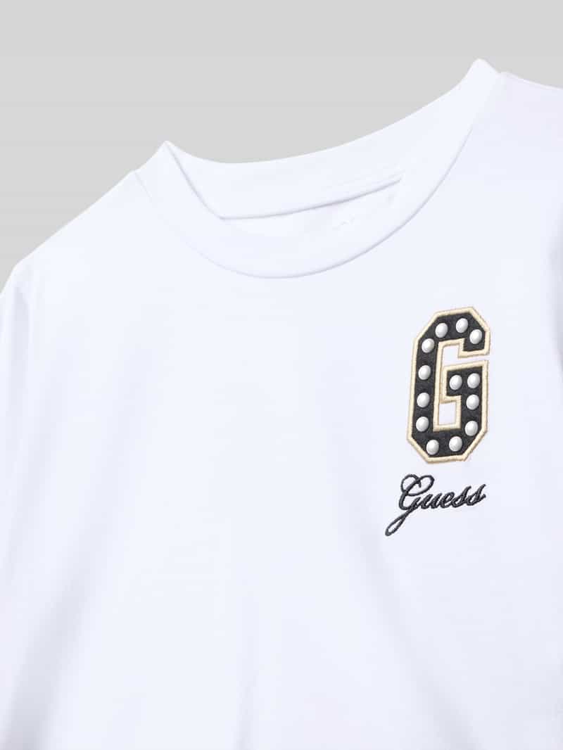 Guess Kort shirt met lange mouwen en logostitching