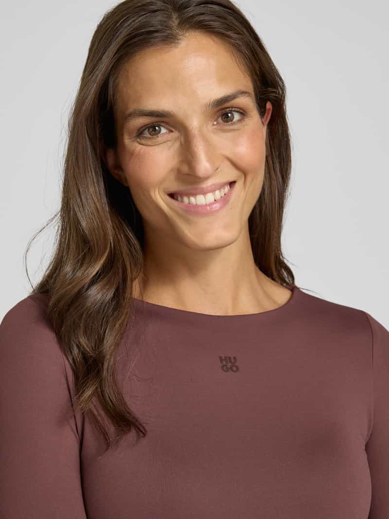 HUGO Slim fit shirt met lange mouwen van elastische jersey model 'DASIIA'
