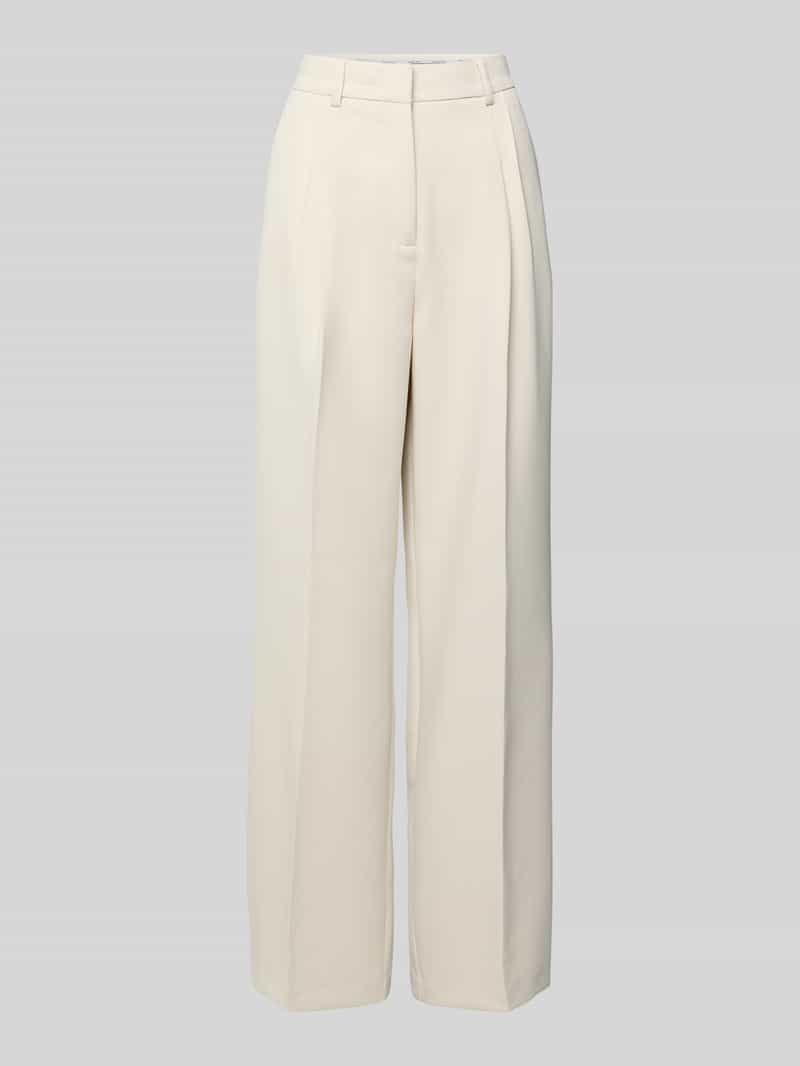 Smith and Soul Stoffen broek met wijde pijpen en persplooien