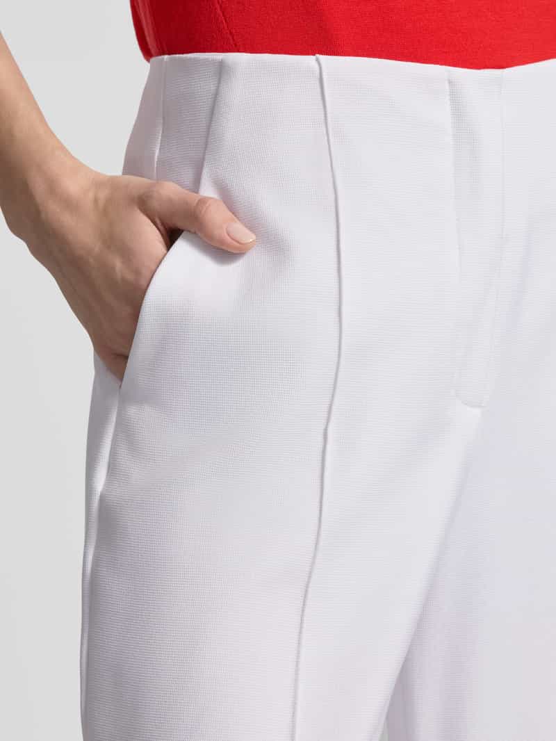 RAFFAELLO ROSSI Wide leg stoffen broek met structuurmotief model 'AGATHA'
