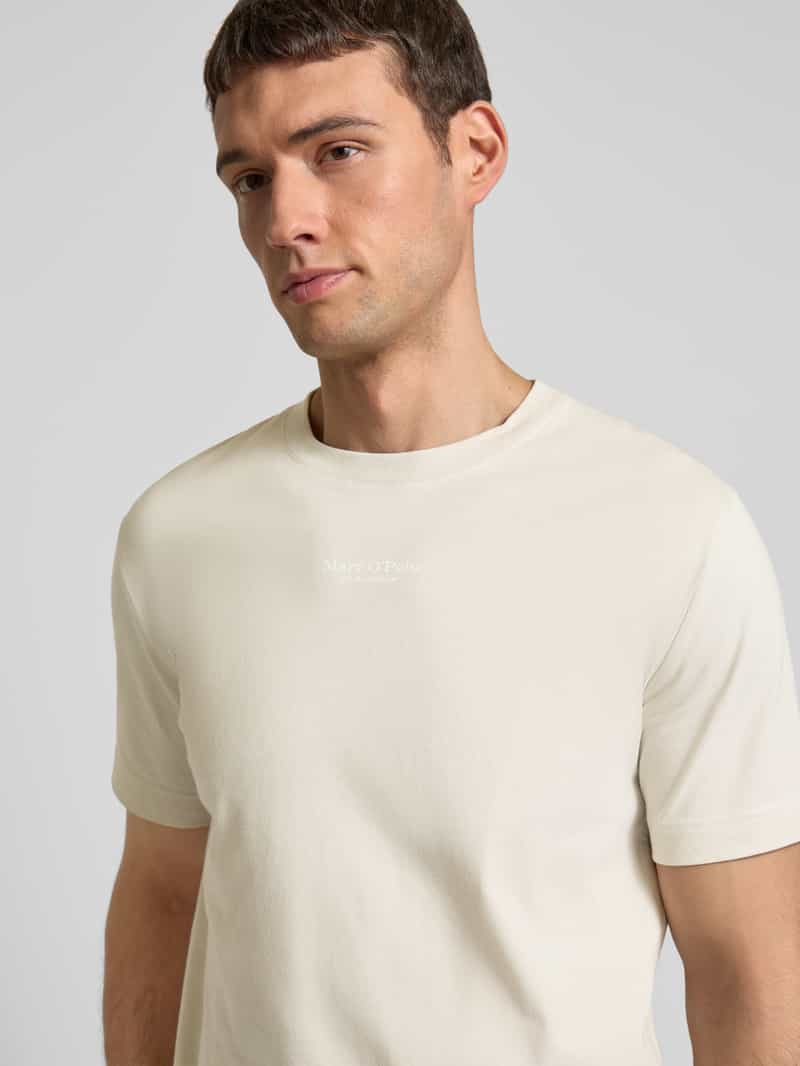 Marc O'Polo Regular fit T-shirt van puur katoen met labelprint