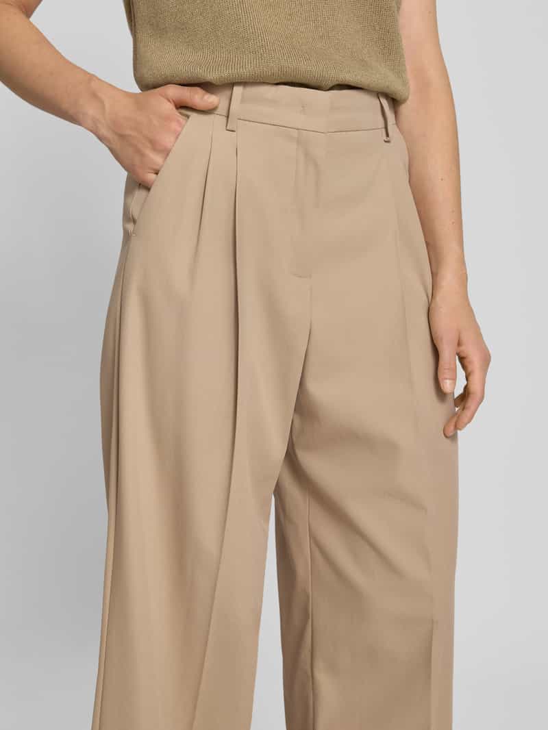 Weekend Max Mara Wide leg bandplooibroek van puur katoen model 'VETTURA'