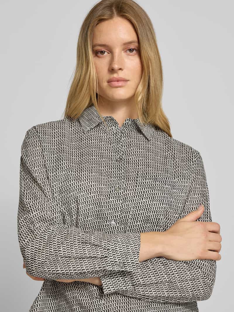 Marc O'Polo Relaxed fit blouse met lange mouwen van puur katoen