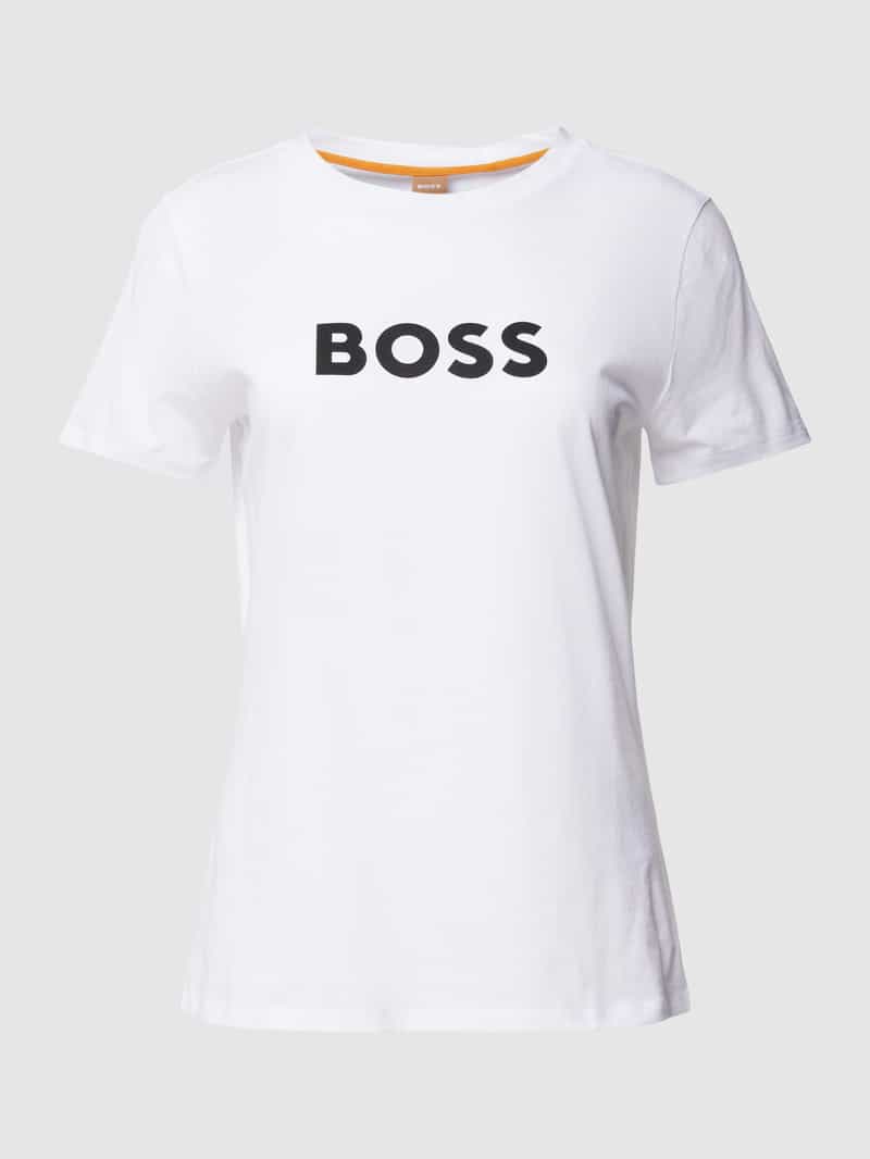 Boss Orange T-shirt C_Elogo_5 met contrasterende gekleurde boss print