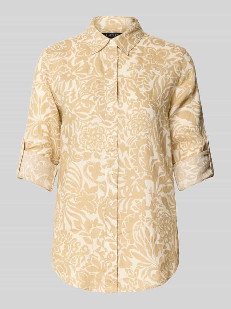 Lauren Ralph Lauren Regular fit linnen blouse met mouwtrensje model 'KARRIE'