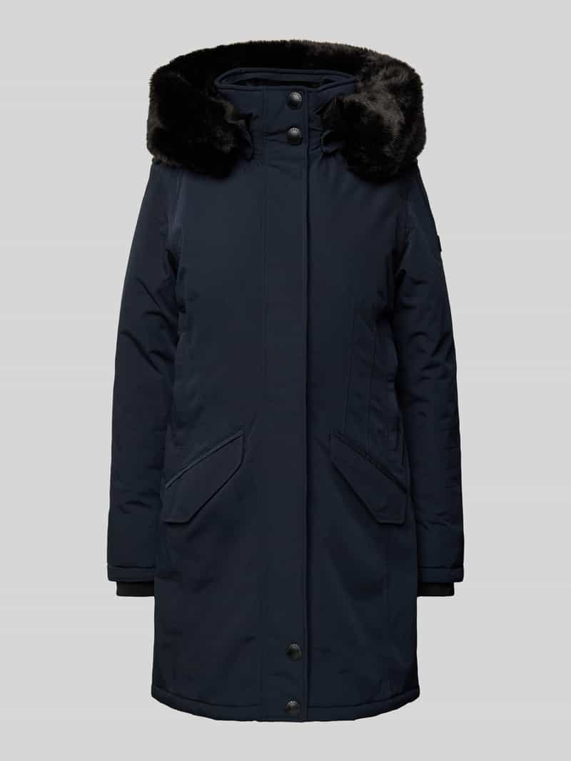 Regular fit functioneel jack met capuchon en imitatiebont, model 'DOMINO'