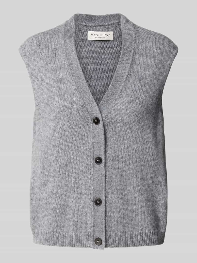 Marc O'Polo Regular fit mouwloos vest van scheerwolmix