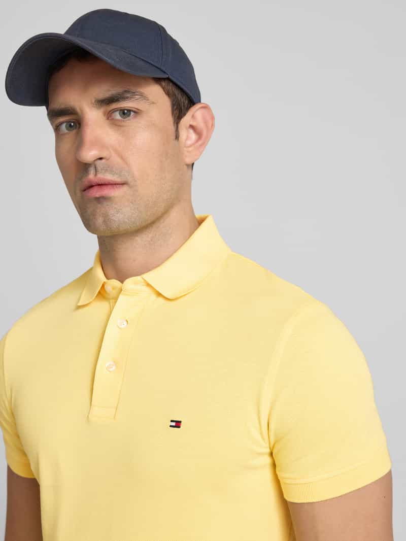 Tommy Hilfiger Slim fit poloshirt van een mix van katoen en elastaan