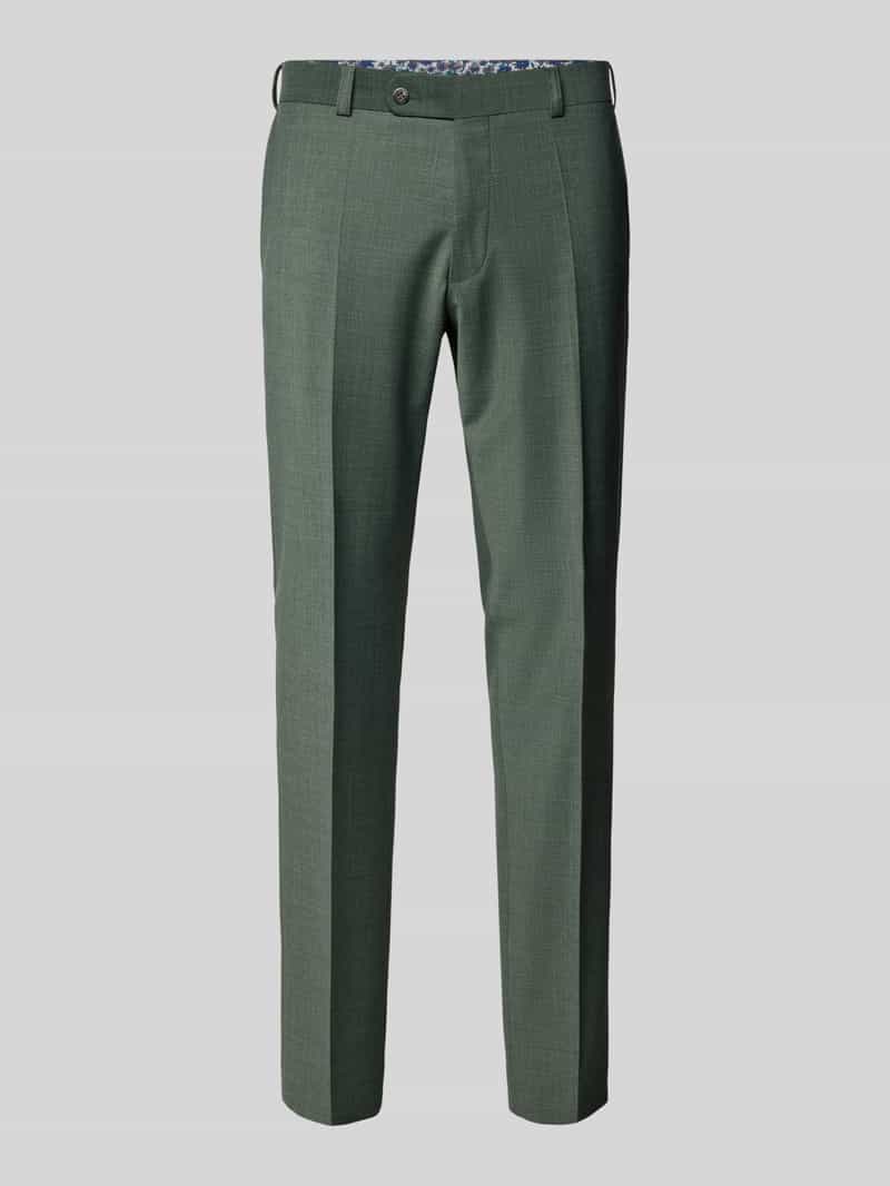 Wilvorst Slim fit pantalon met persplooien