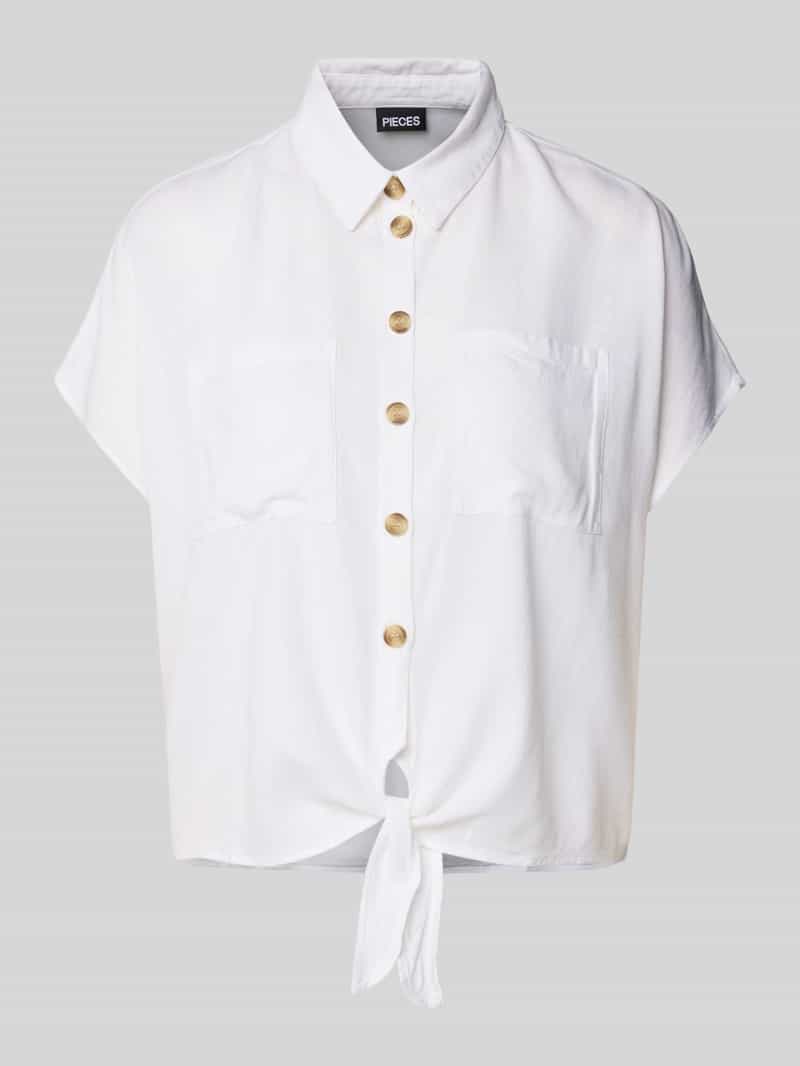 Pieces Boxy fit overhemdblouse met knoopdetail model 'PIA'