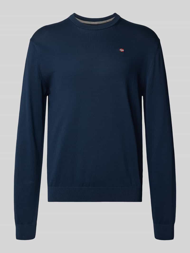 Napapijri Regular fit shirt met lange mouwen en logostitching model 'Droz'