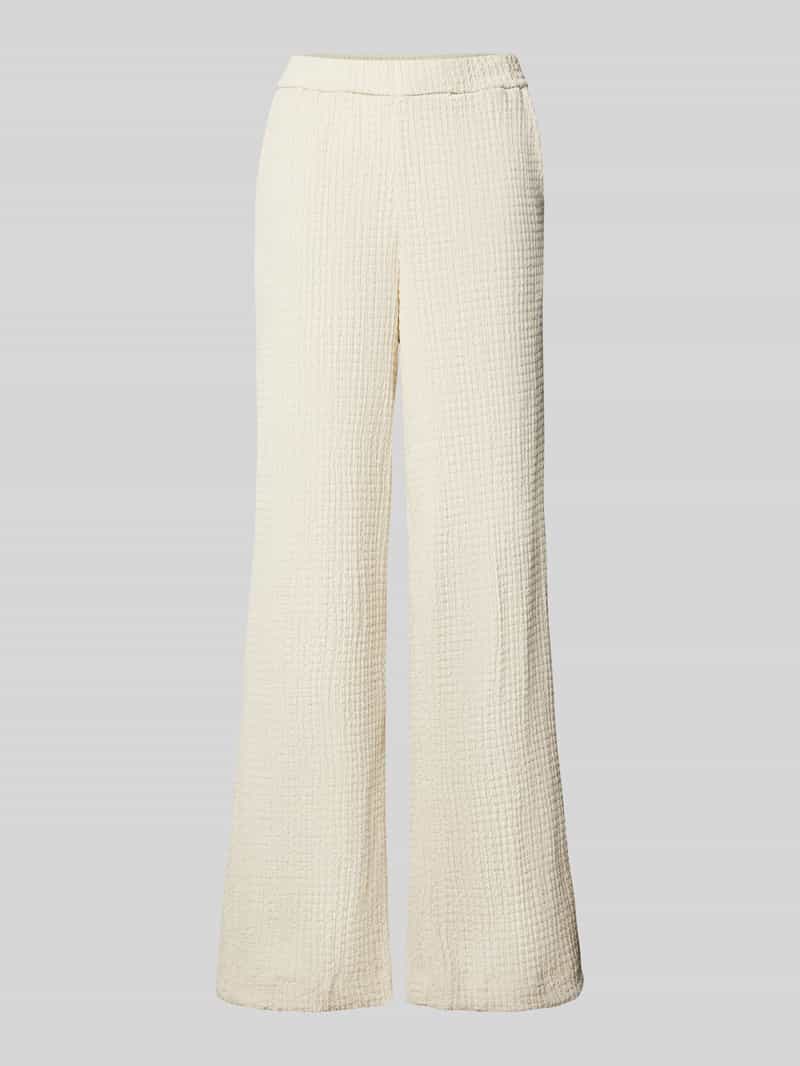 Jake*s Collection Flared stoffen broek met structuurmotief