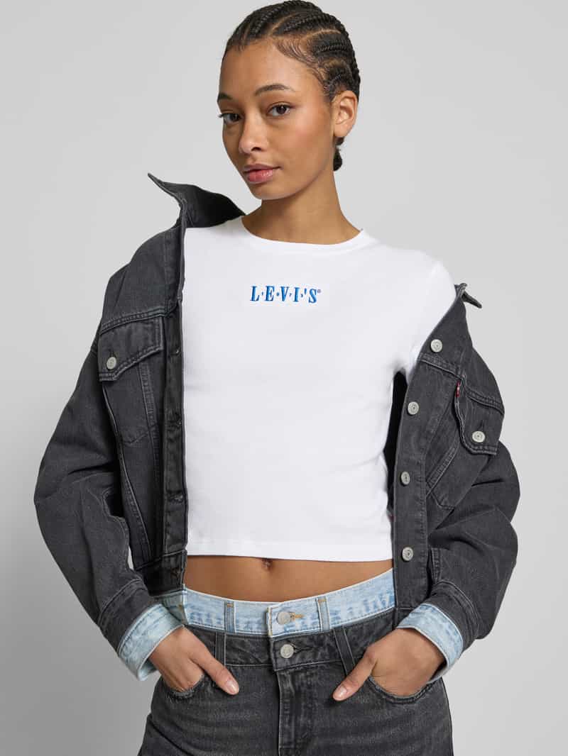 Levi's Kort T-shirt met labelstitching