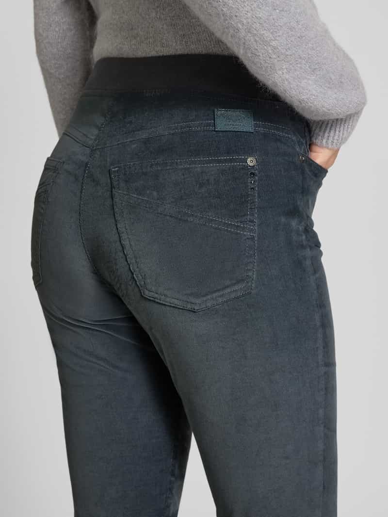 Raphaela By Brax Flared fit corduroy broek met viscose model 'PAMINA'