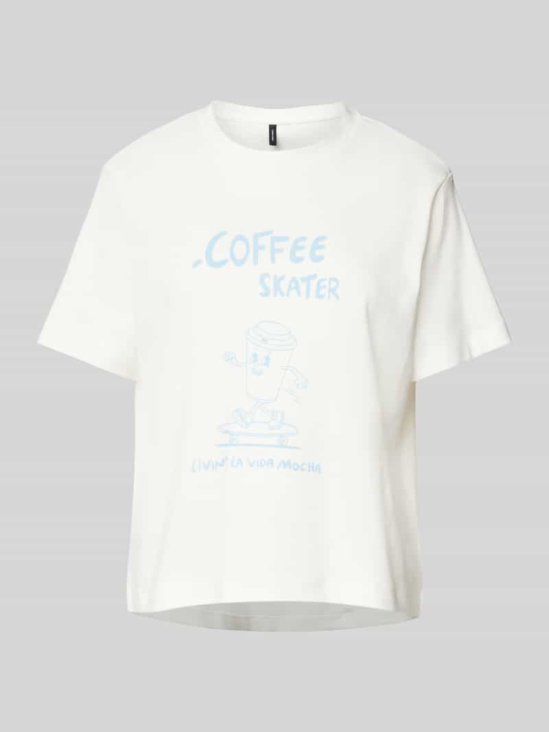 Vero Moda Comfort fit T-shirt van zuiver katoen model 'SONYA METTE'