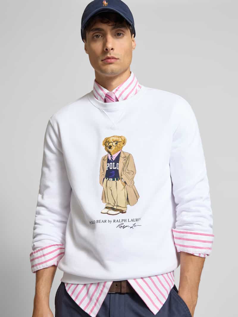 Polo Ralph Lauren Sweatshirt met motiefprint en ronde hals