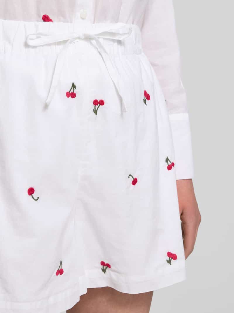 Only Relaxed fit korte broek van zuiver katoen met borduursel model 'GRACE'