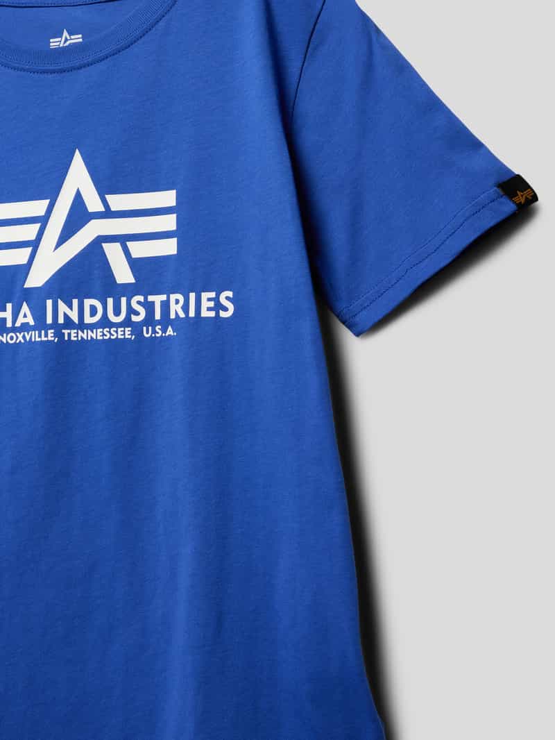 alpha industries T-shirt met labelprint model 'Basic'