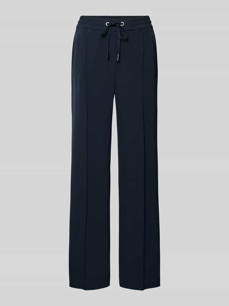 Opus Regular fit stoffen broek met vaste persplooien model 'Melane'