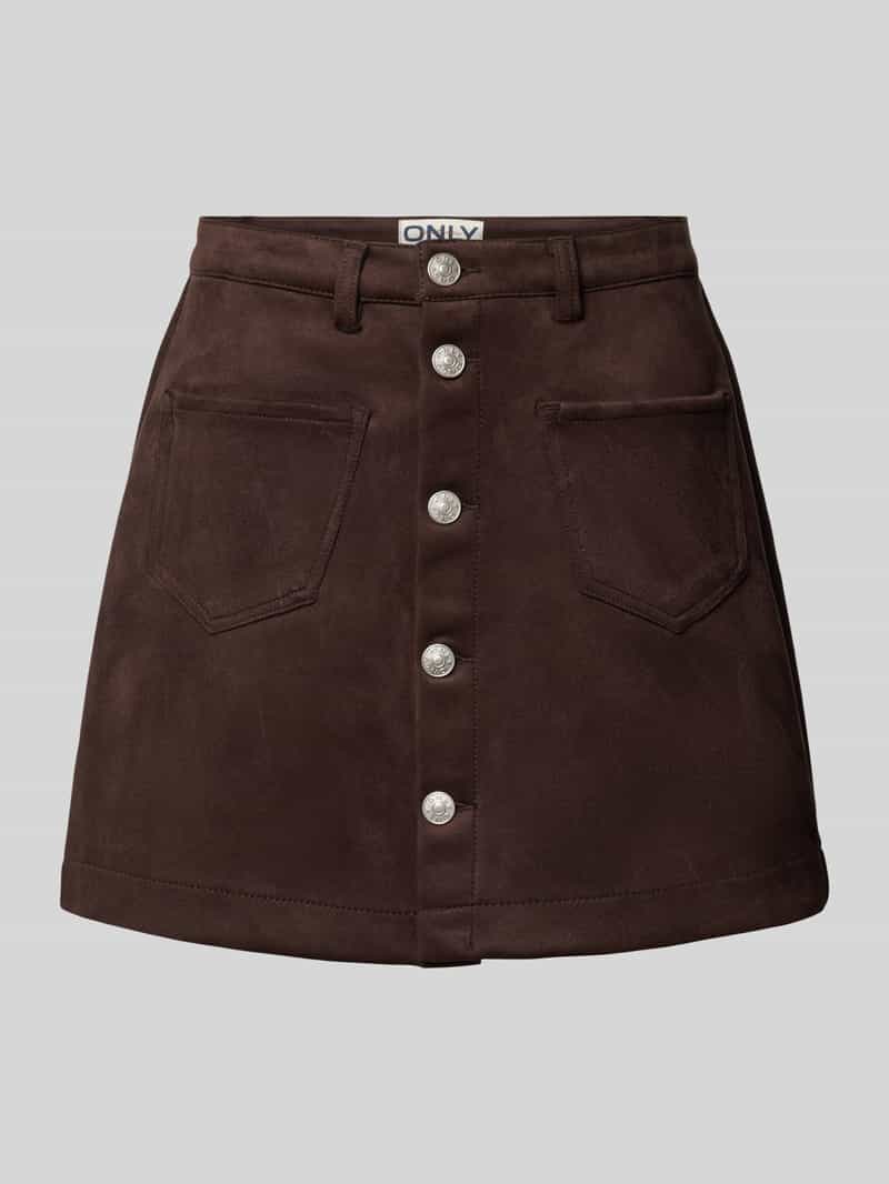 Only Mini-rok met knoopsluiting model 'AMAZING-STINA'