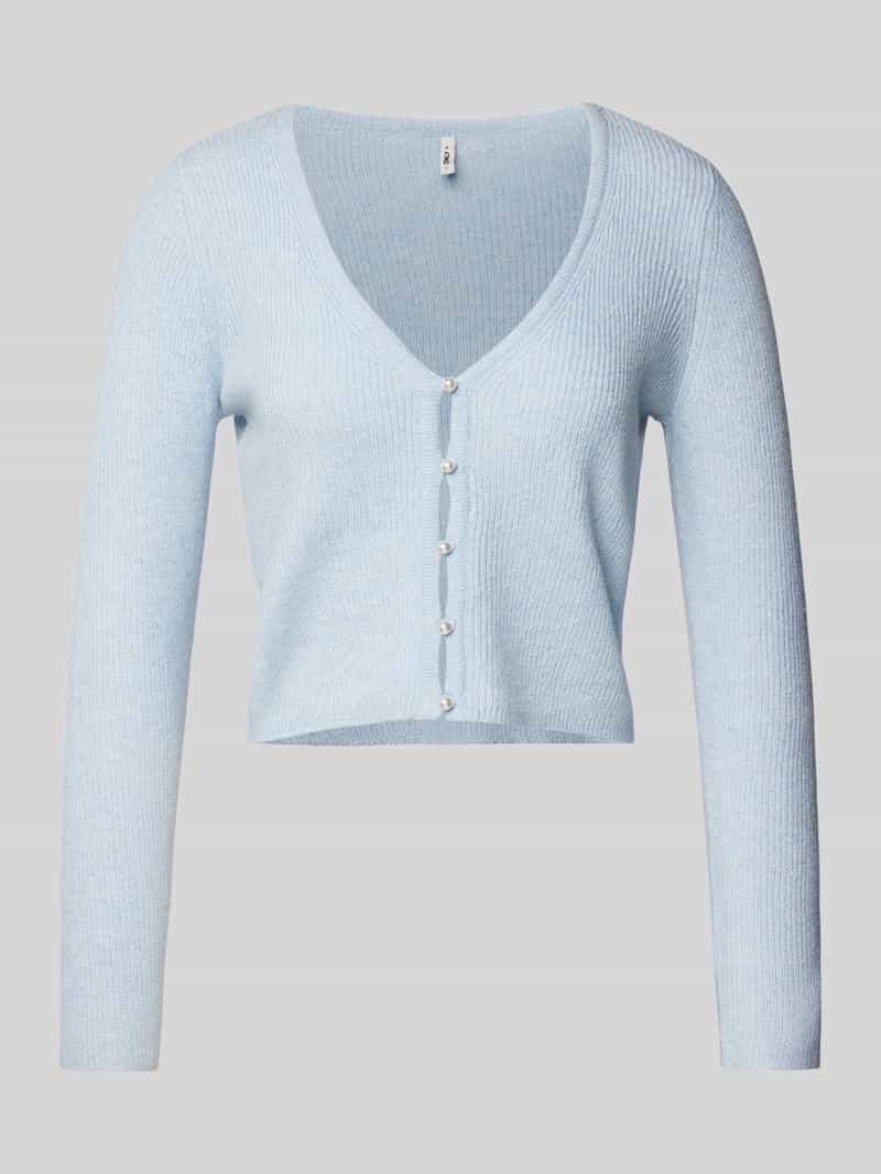 Only Kort gebreid jack met parelknopen model 'RICA'
