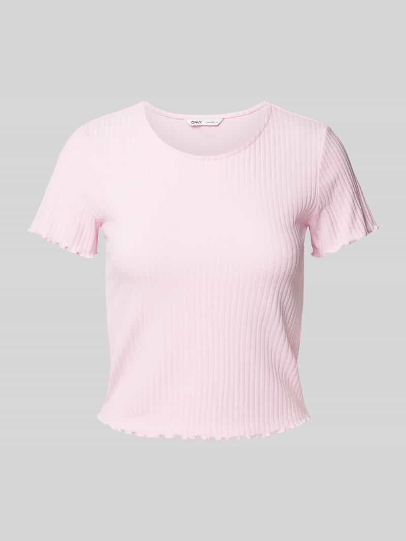 Only Shirt met ronde hals ONLEMMA S/S SHORT TOP NOOS JRS