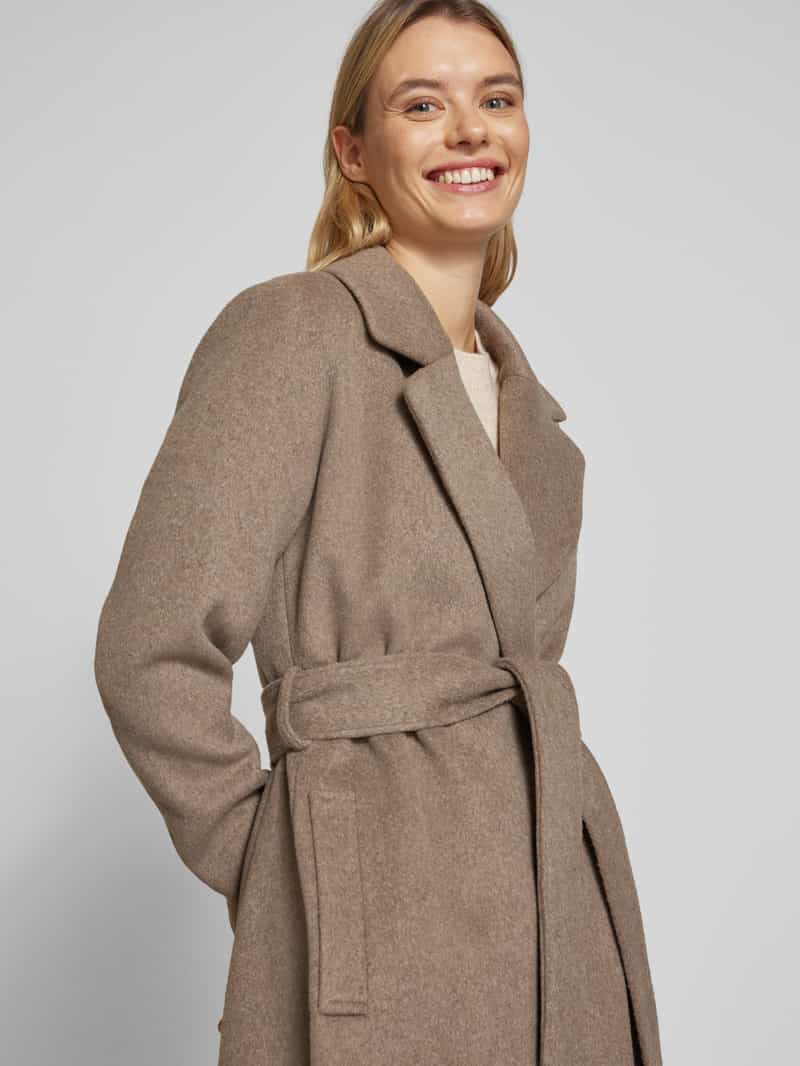 MbyM Lange wollen jas met steekzakken model 'Tanni'