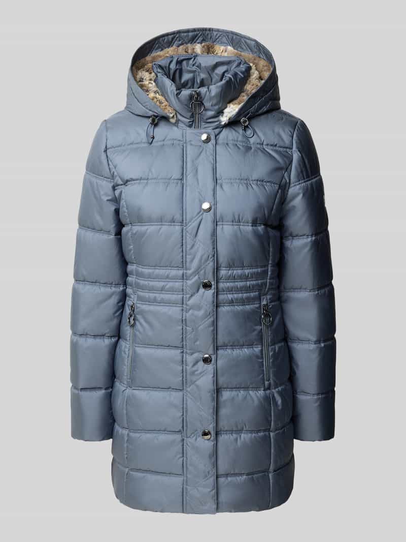 Betty Barclay Regular fit gewatteerde mantel met afneembare capuchon