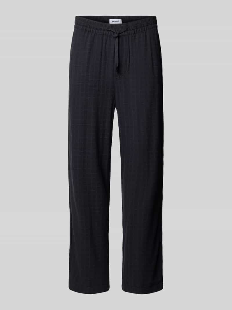 Only & Sons Broek van viscosemix met elastische band model 'SINUS'