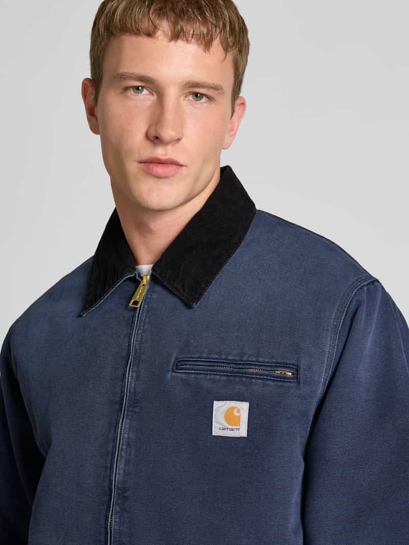 Carhartt Work In Progress Regular fit jack van puur katoen met platte kraag