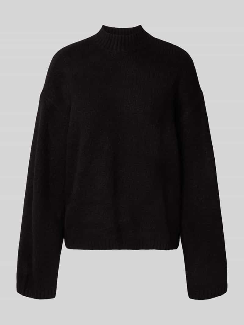 Jake*s Casual Gebreide pullover met opstaande kraag en extra brede schouders